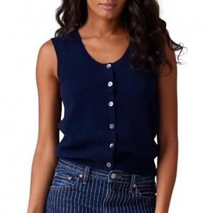 NEW COLORUSH aly button tank top in navy